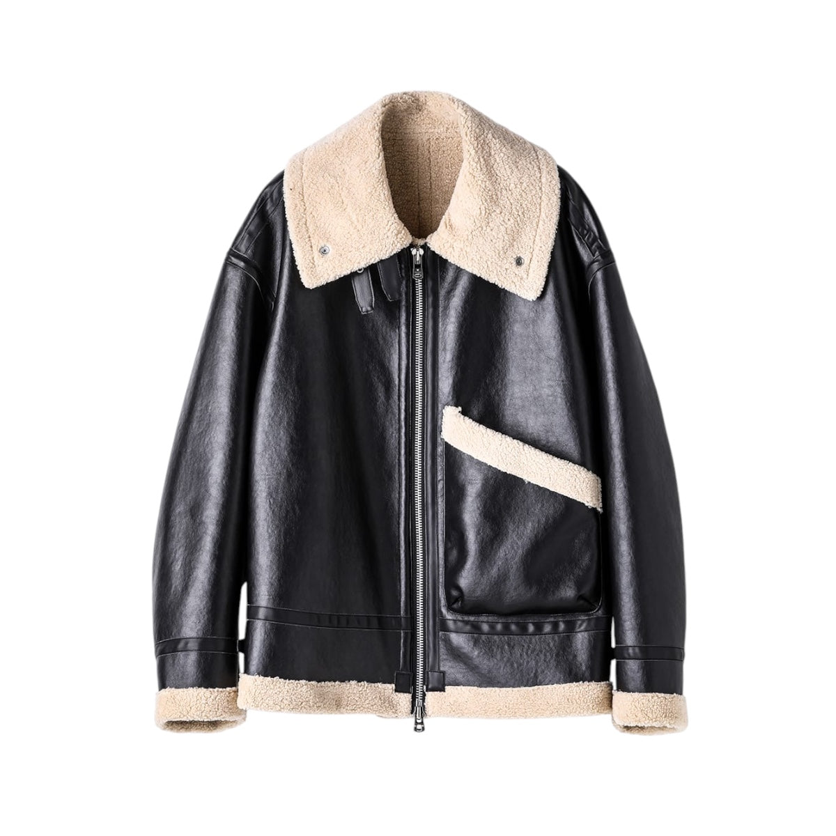 TAKAHIRO MIYASHITA TheSoloIst】faux mouton flight jacket./black TAKAHIRO MIYASHITA TheSoloIst】faux mouton flight jacket./black