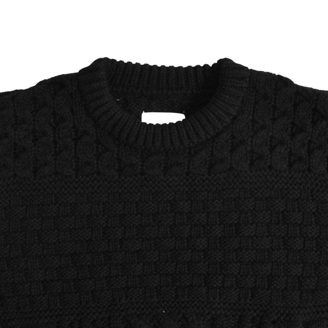 【TAKAHIRO MIYASHITA TheSoloIst】fisherman's crew neck sweater./BLACK(sk.0008AW25)
