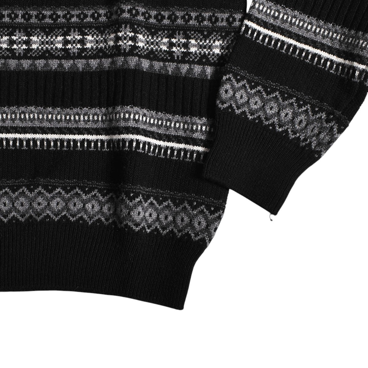 TAKAHIRO MIYASHITA TheSoloIst】fair isle crew neck sweater./BLACK