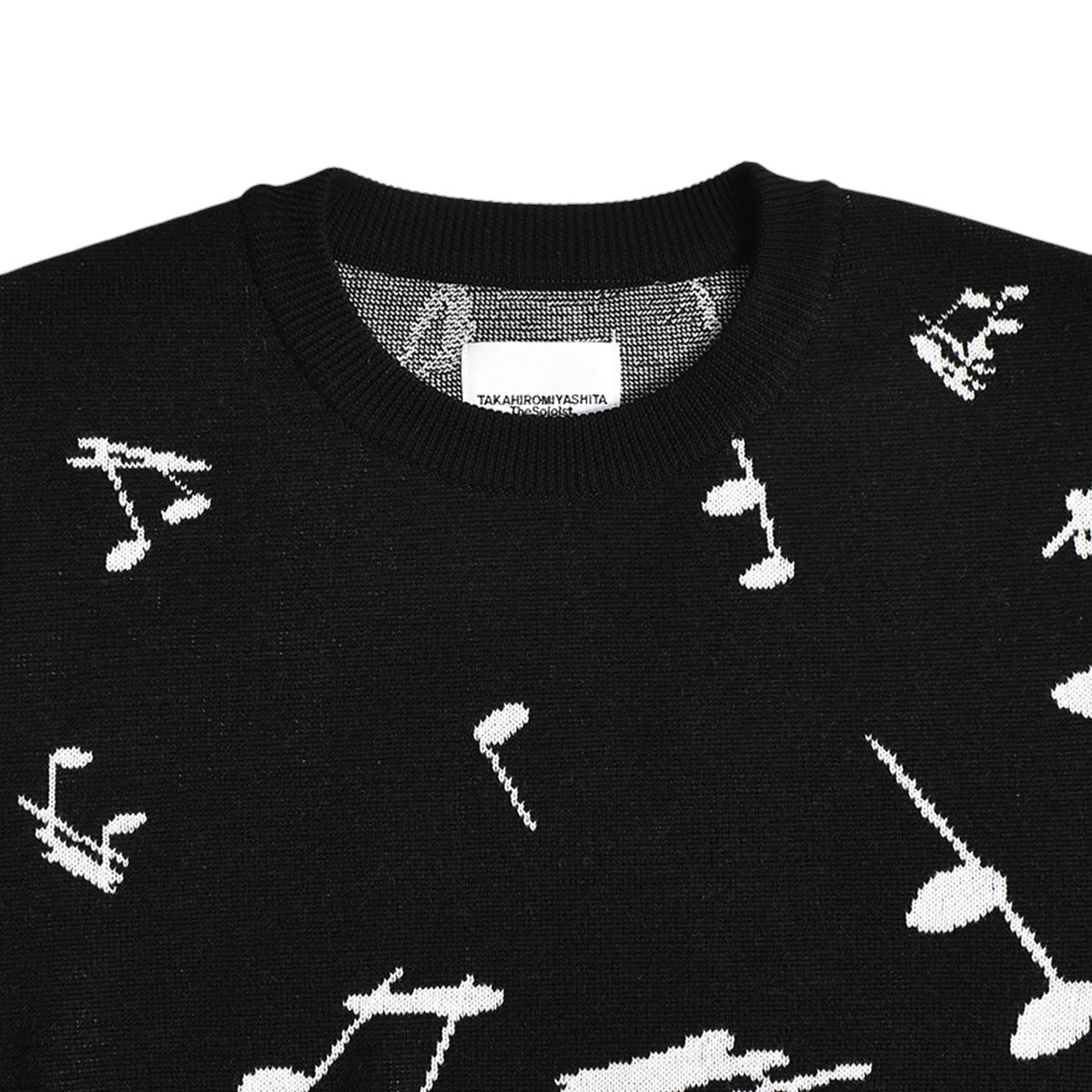 TAKAHIRO MIYASHITA TheSoloIst】music note pattern crew neck