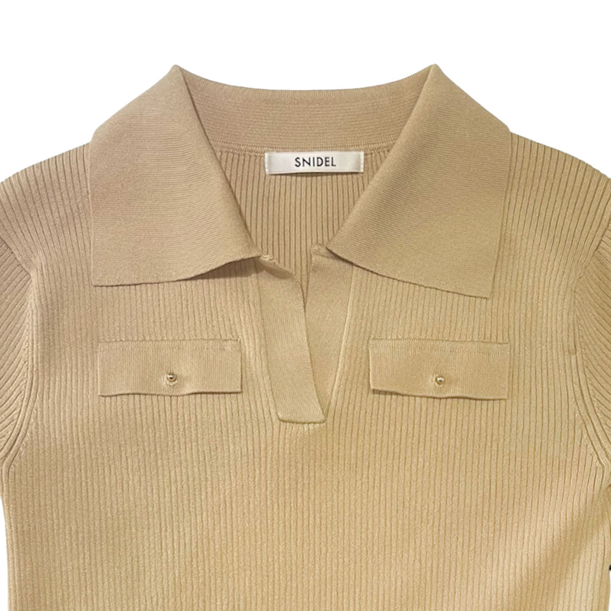 SNIDEL スキッパーニットドッキング SNIDEL]スキッパーニット