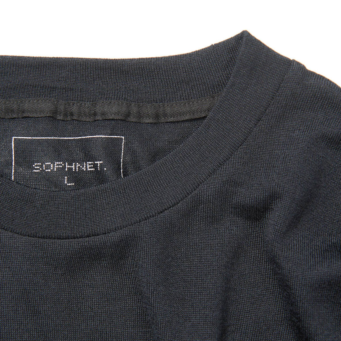 [SOPHNET.]WASHABLE WOOL HEM RIBBED L/S TOP(SOPH-240053)