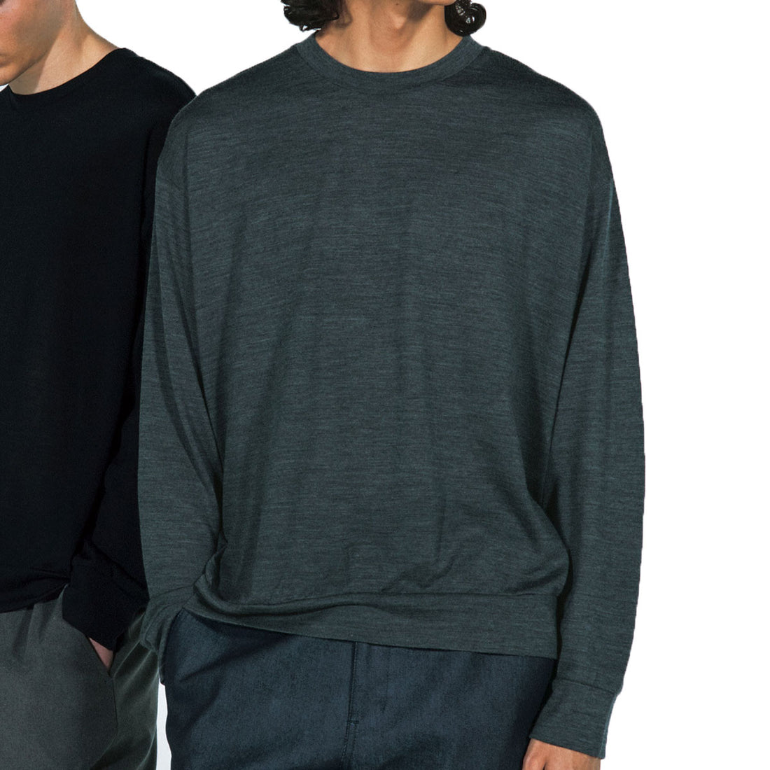 [SOPHNET.]WASHABLE WOOL HEM RIBBED L/S TOP(SOPH-240053)