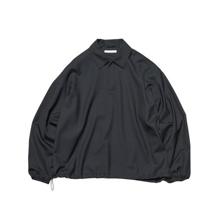 [SOPHNET.]WASHABLE SUMMER WOOL POLO SHIRT/BLACK(SPNT-252012)