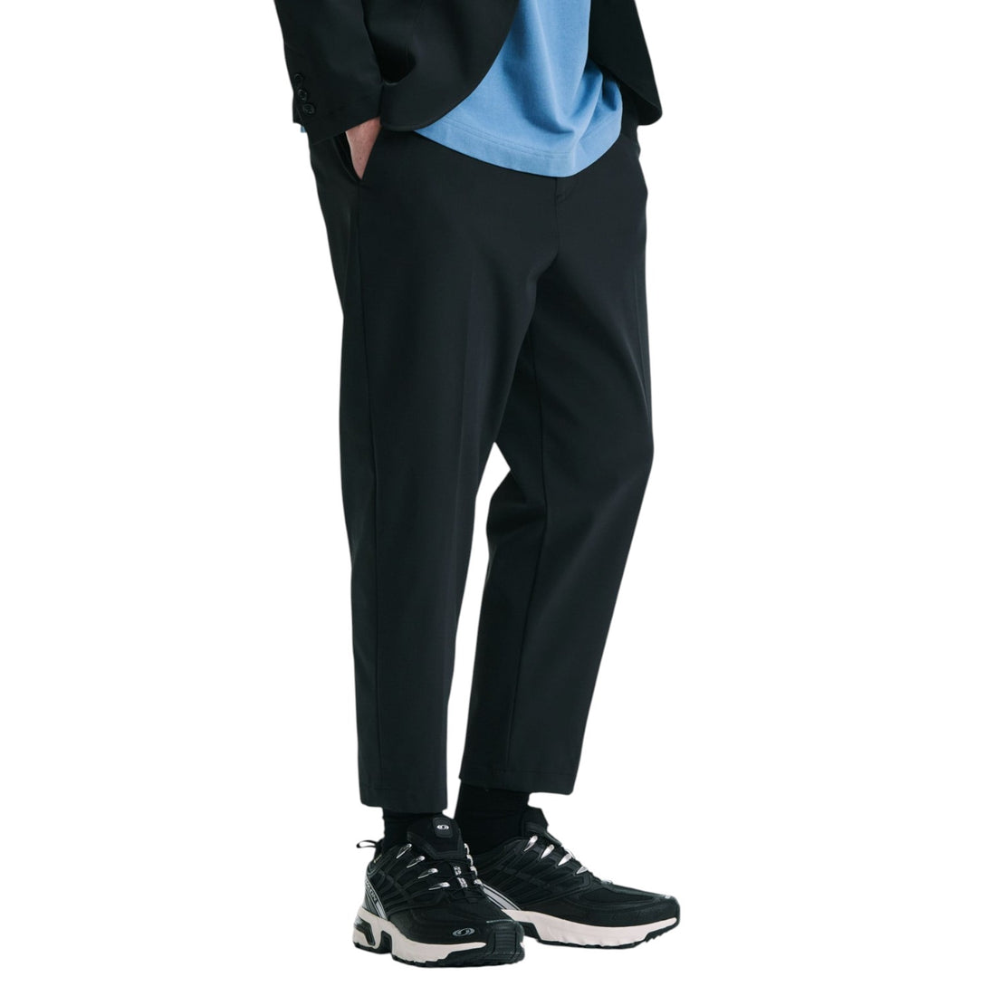 [SOPHNET.]4WAY STRETCH TAPERED CROPPED PANTS/BLACK(SPNT-252042)