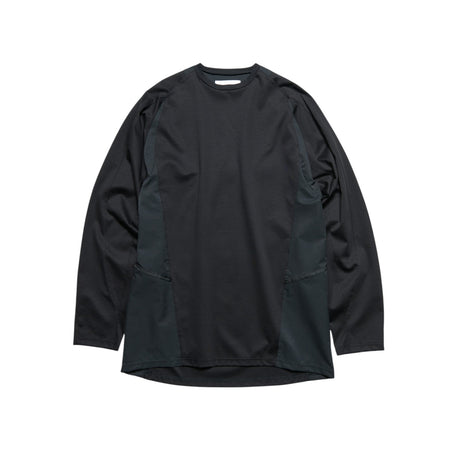 [SOPHNET.]SUPIMA COTTON RAGLAN 3/4 WIDE TEE/BLACK(SPNT-252053)