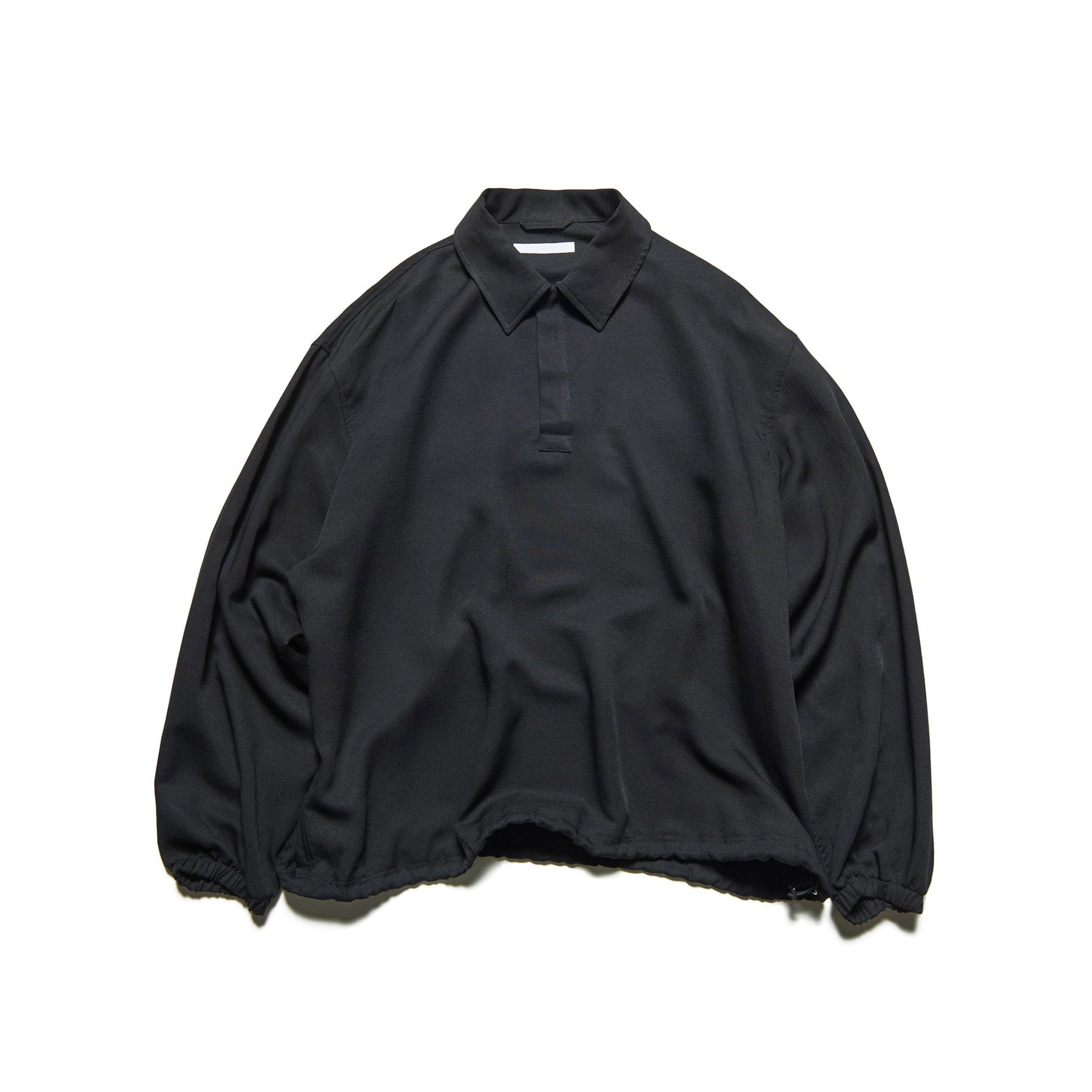 SOPHNET.]LINEN MESH L/S POLO/BLACK(SPNT-260021) – R&Co.