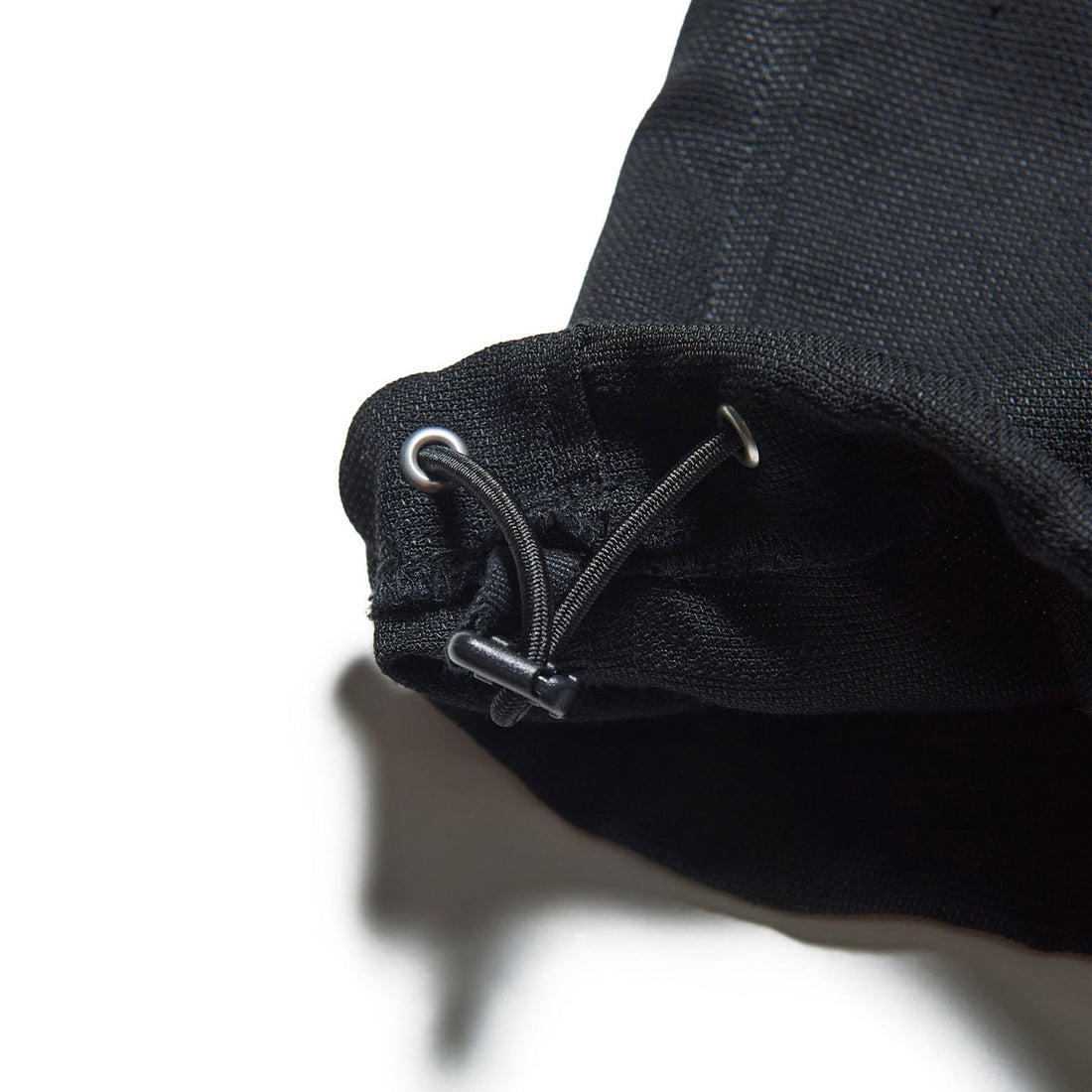 [SOPHNET.]LINEN MESH L/S POLO/BLACK(SPNT-260021)
