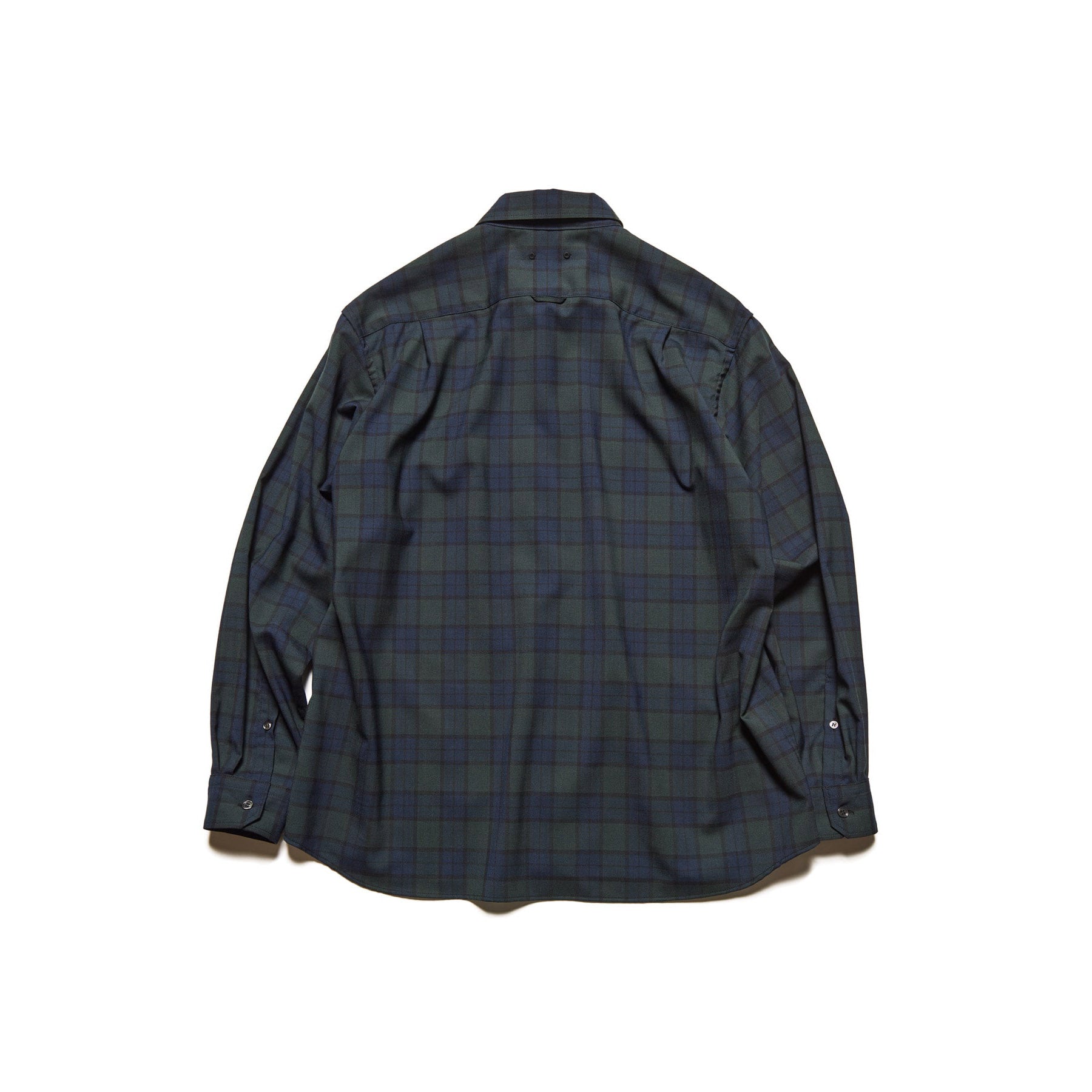 SOPHNET.]TROPICAL CHECK RELAX-FIT SHIRT/A (BLACK WATCH)(PNT-260028