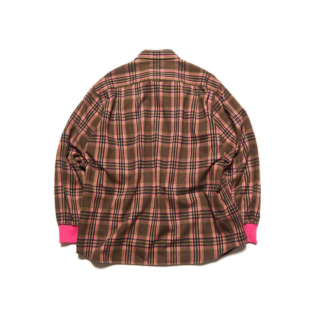 [SOPHNET.]FLANNEL CHECK RIBBED SHIRT(SPNT-262006)