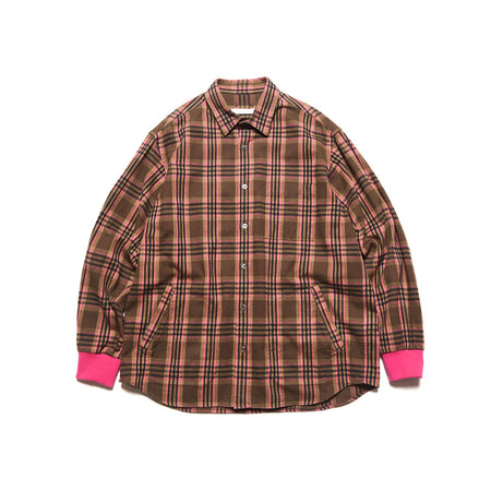 [SOPHNET.]FLANNEL CHECK RIBBED SHIRT(SPNT-262006)