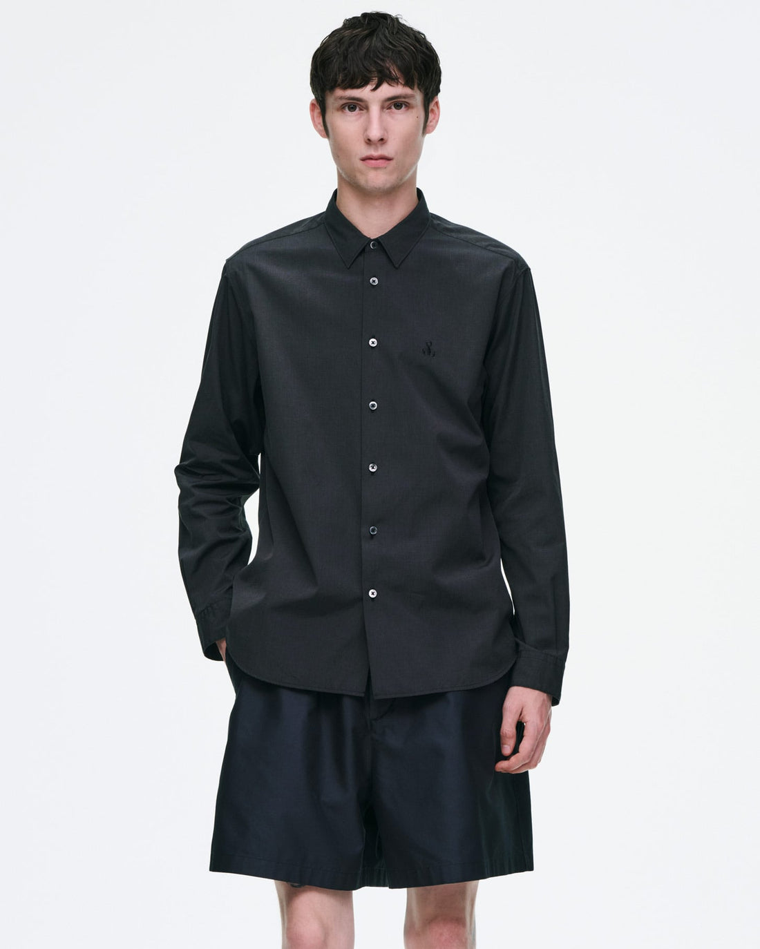 [SOPHNET.]CHAMBRAY REGULAR-FIT SHIRT(SPNT-262026)