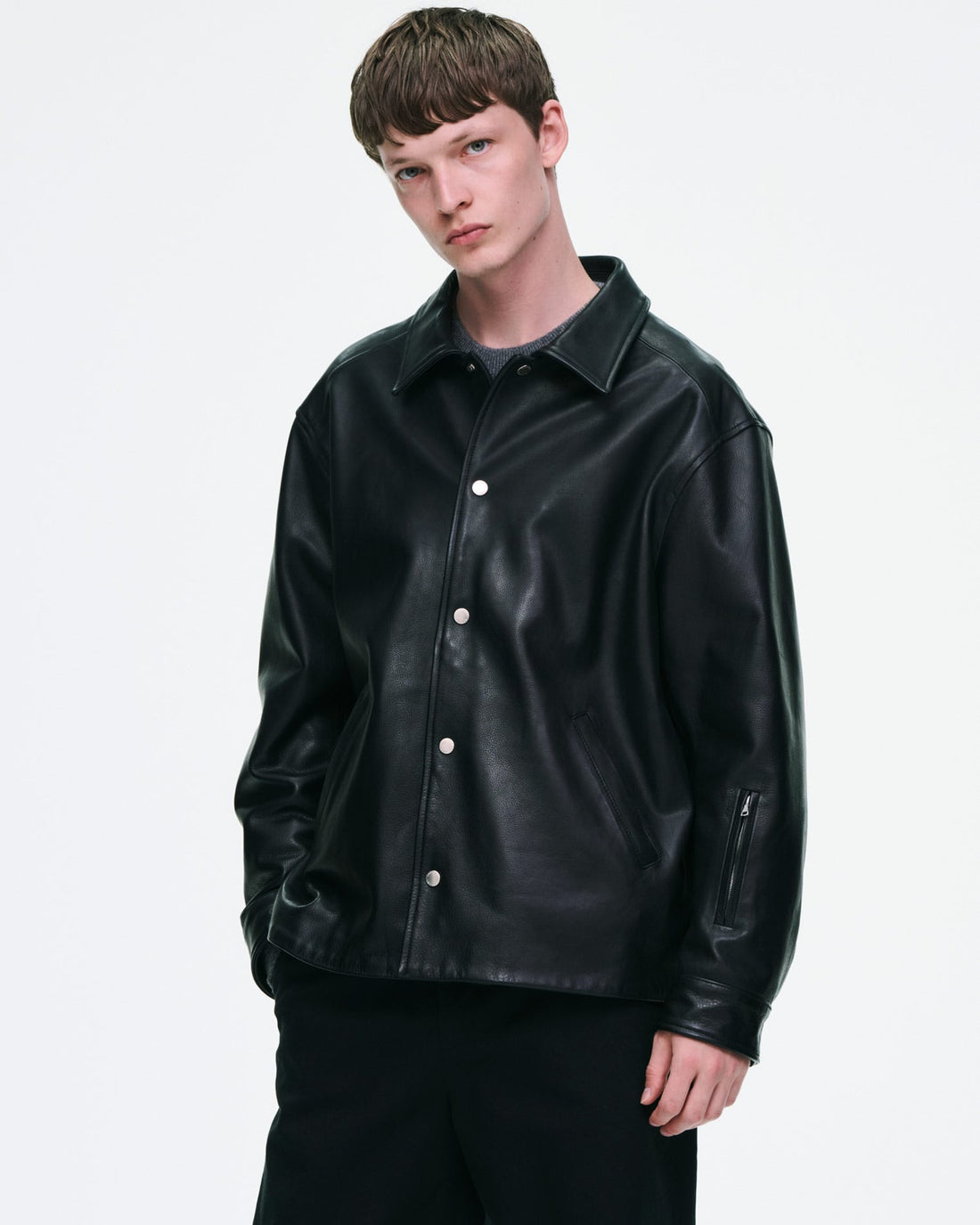 [SOPHNET.]LEATHER COACH BLOUSON(SPNT-262029)