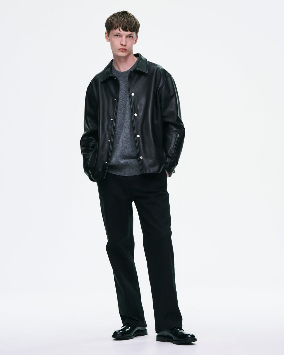 [SOPHNET.]LEATHER COACH BLOUSON(SPNT-262029)