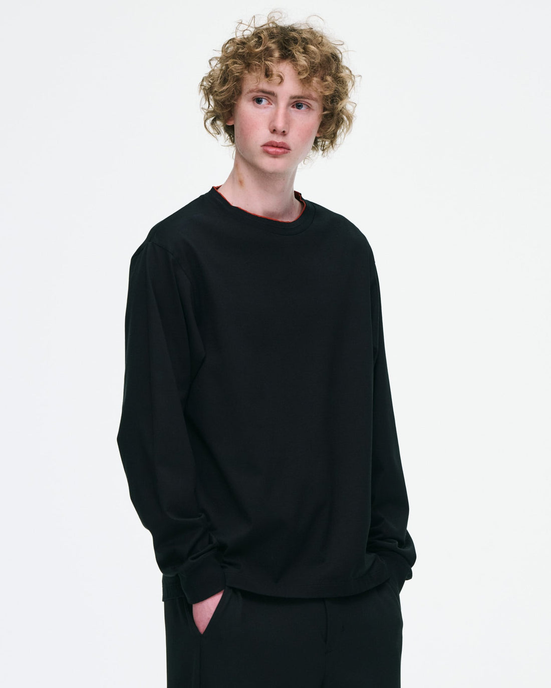 [SOPHNET.]LUSTER COTTON DOUBLE RIB L/S TEE(SPNT-262061)