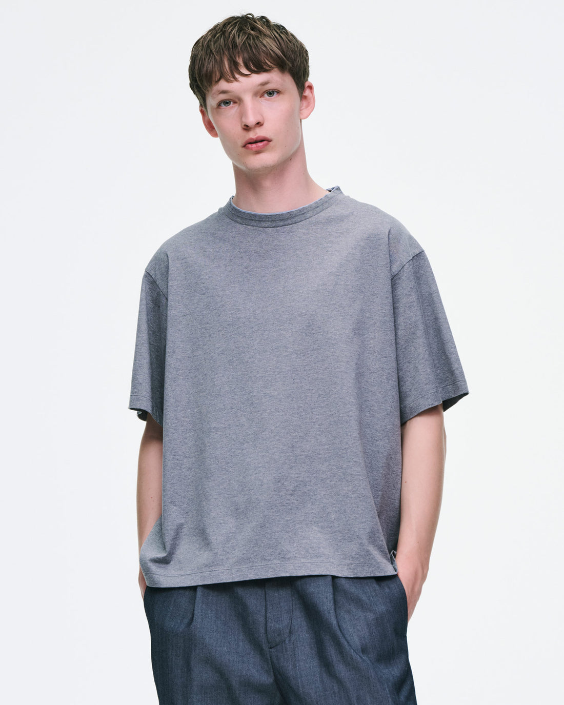 [SOPHNET.]LUSTER COTTON DOUBLE RIB TEE(SPNT-262062)