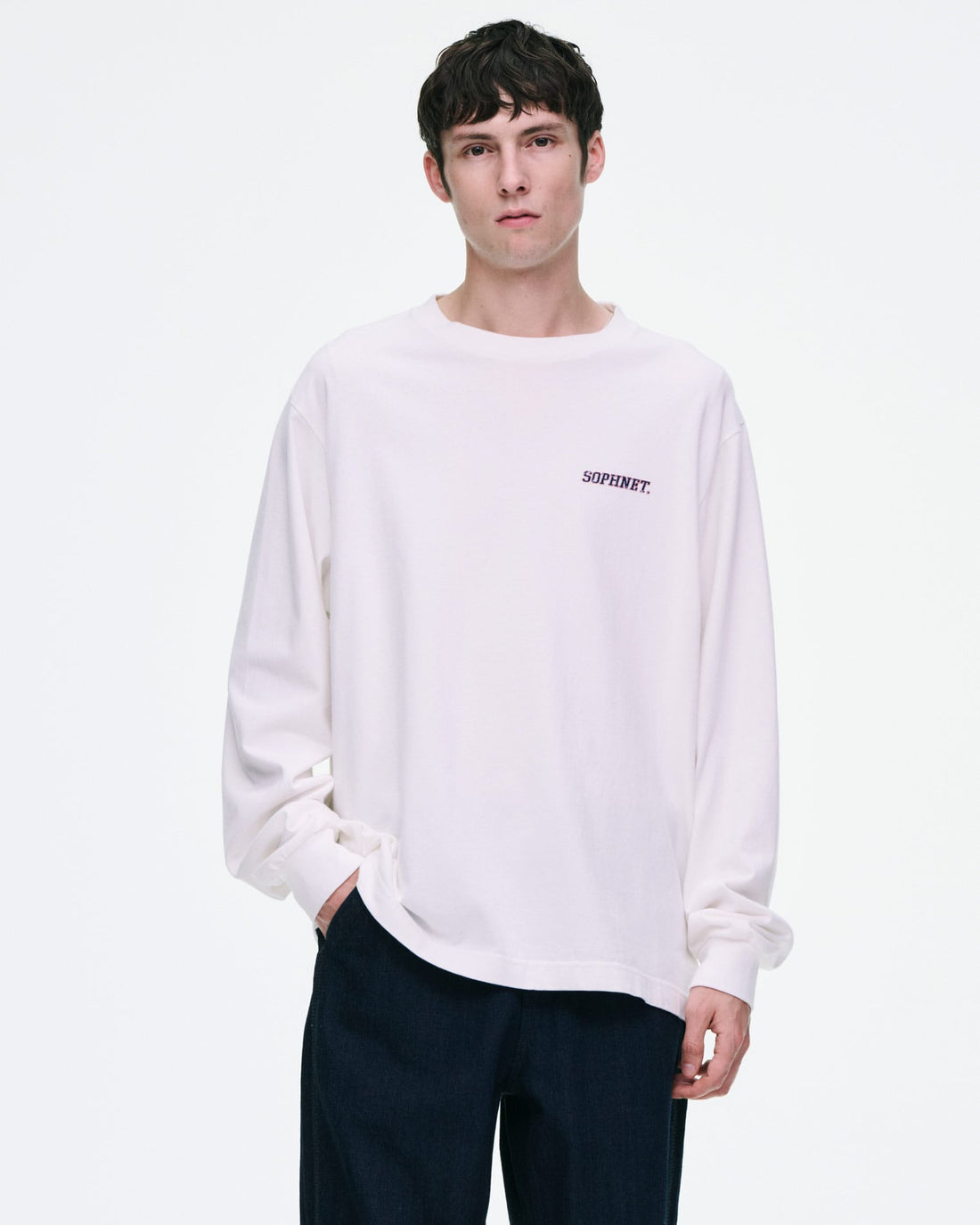 [SOPHNET.]VINTAGE LOGO L/S WIDE TEE(SPNT-262064)