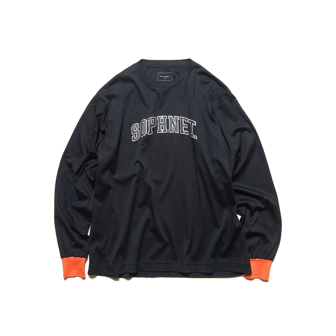 [SOPHNET.]COLLEGE LOGO COLOR RIBBED L/S WIDE TEE(SPNT-262071)