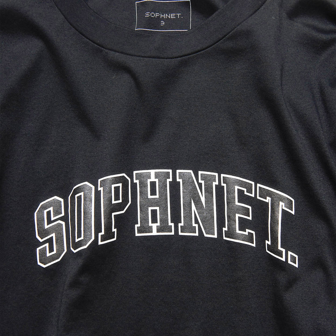 [SOPHNET.]COLLEGE LOGO COLOR RIBBED L/S WIDE TEE(SPNT-262071)