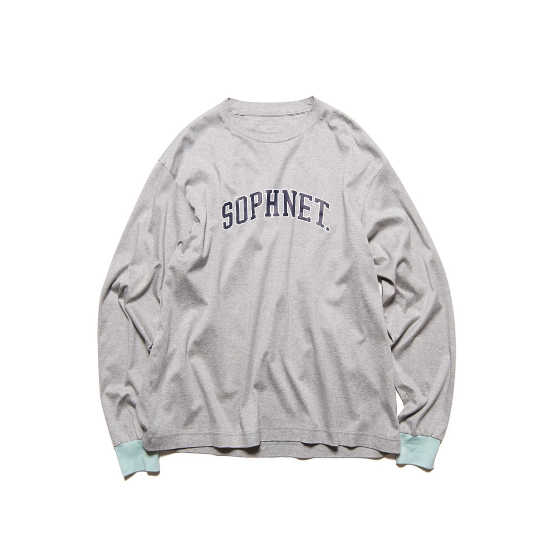 [SOPHNET.]COLLEGE LOGO COLOR RIBBED L/S WIDE TEE(SPNT-262071)