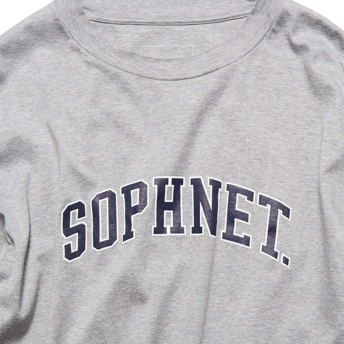 [SOPHNET.]COLLEGE LOGO COLOR RIBBED L/S WIDE TEE(SPNT-262071)