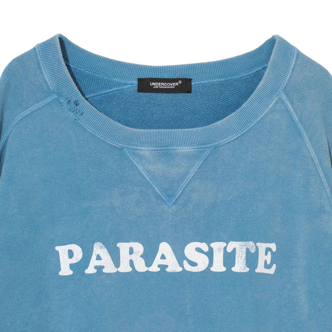 [UNDERCOVER]ダメージウラケカットオフスリーブスウェットPARASITE/L.BLUE(UC1F4808-1)