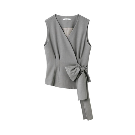 [SNIDEL]Sustainableペプラムベストトップス/GRAY(SWFB261123)