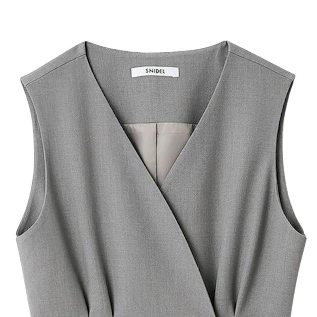 [SNIDEL]Sustainableペプラムベストトップス/GRAY(SWFB261123)