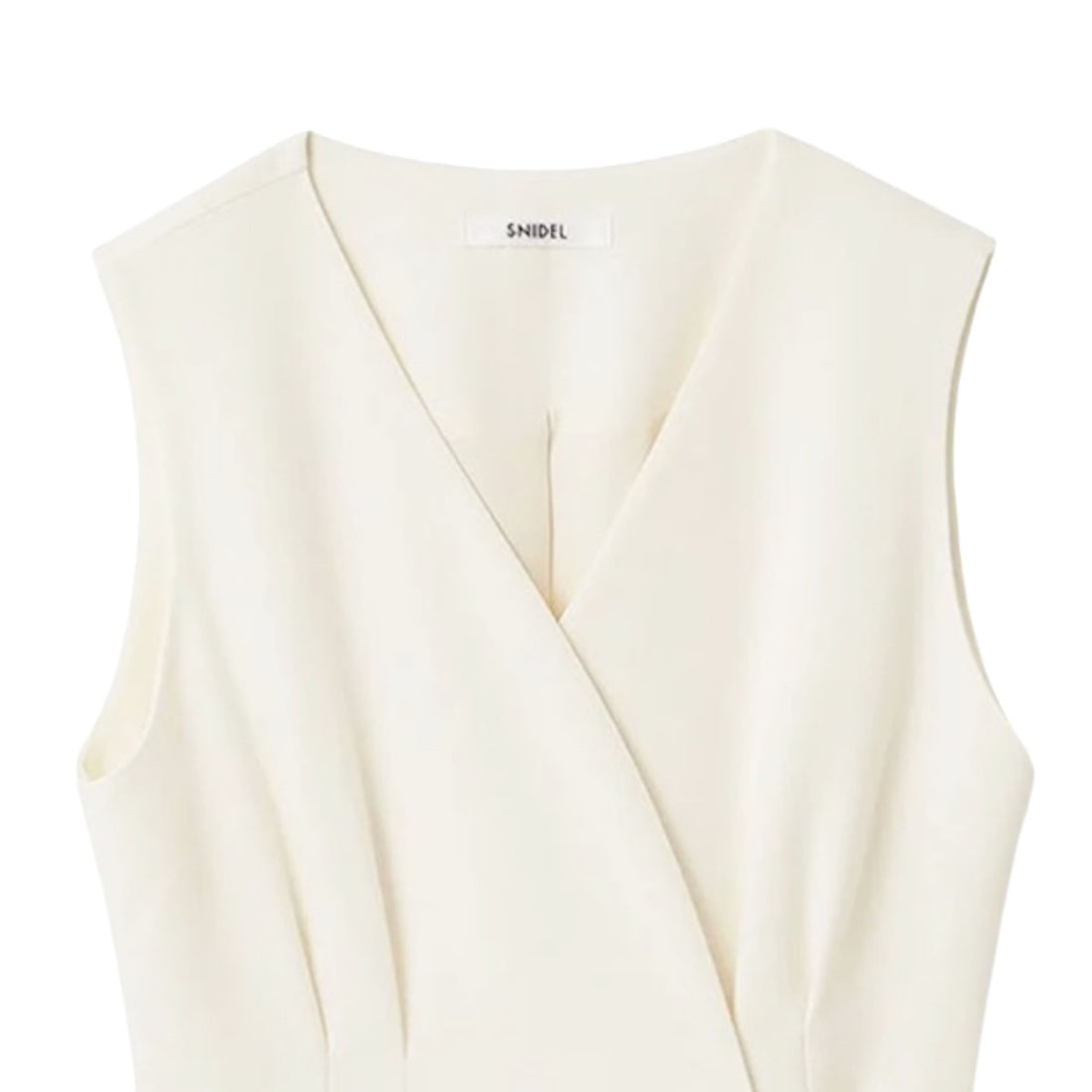 [SNIDEL]Sustainableペプラムベストトップス/IVORY(SWFB261123)
