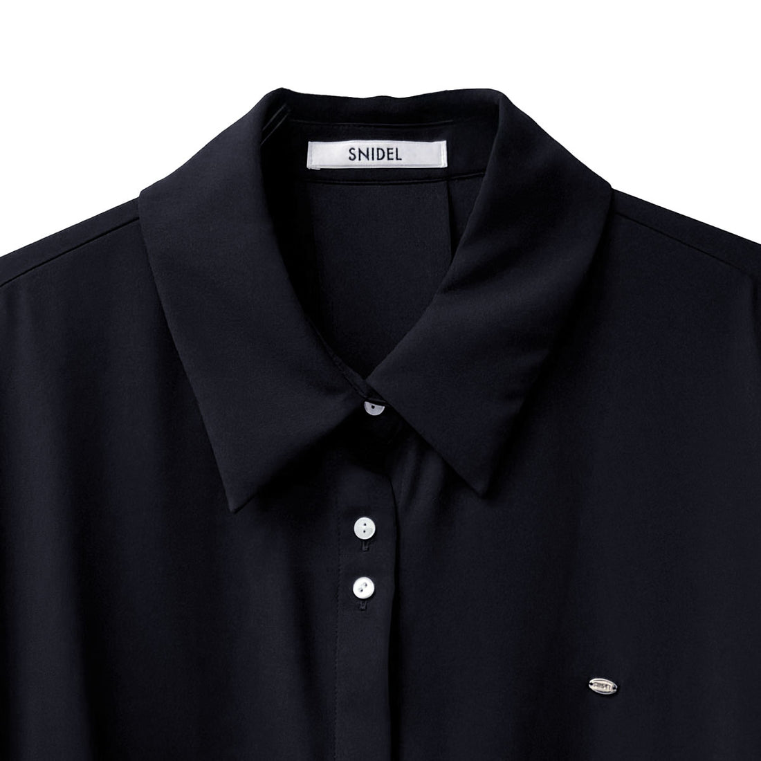 [SNIDEL]バックサテンシャツ/NAVY(SWFB261176)