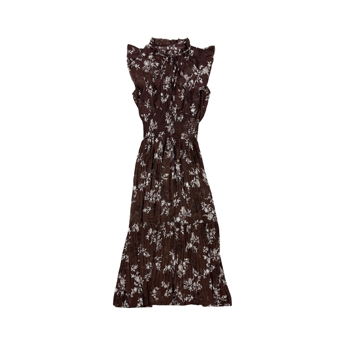 SNIDEL プリントプリーツシャーリングワンピース SWFO254139 SNIDEL]UプリントプリーツシャーリングOP/BROWN(SWFO254139) – R&Co.
