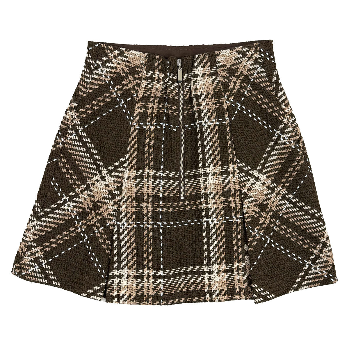 SNIDEL]Susロービングチェックミニスカート/BROWN(SWFS254143) – R&Co.