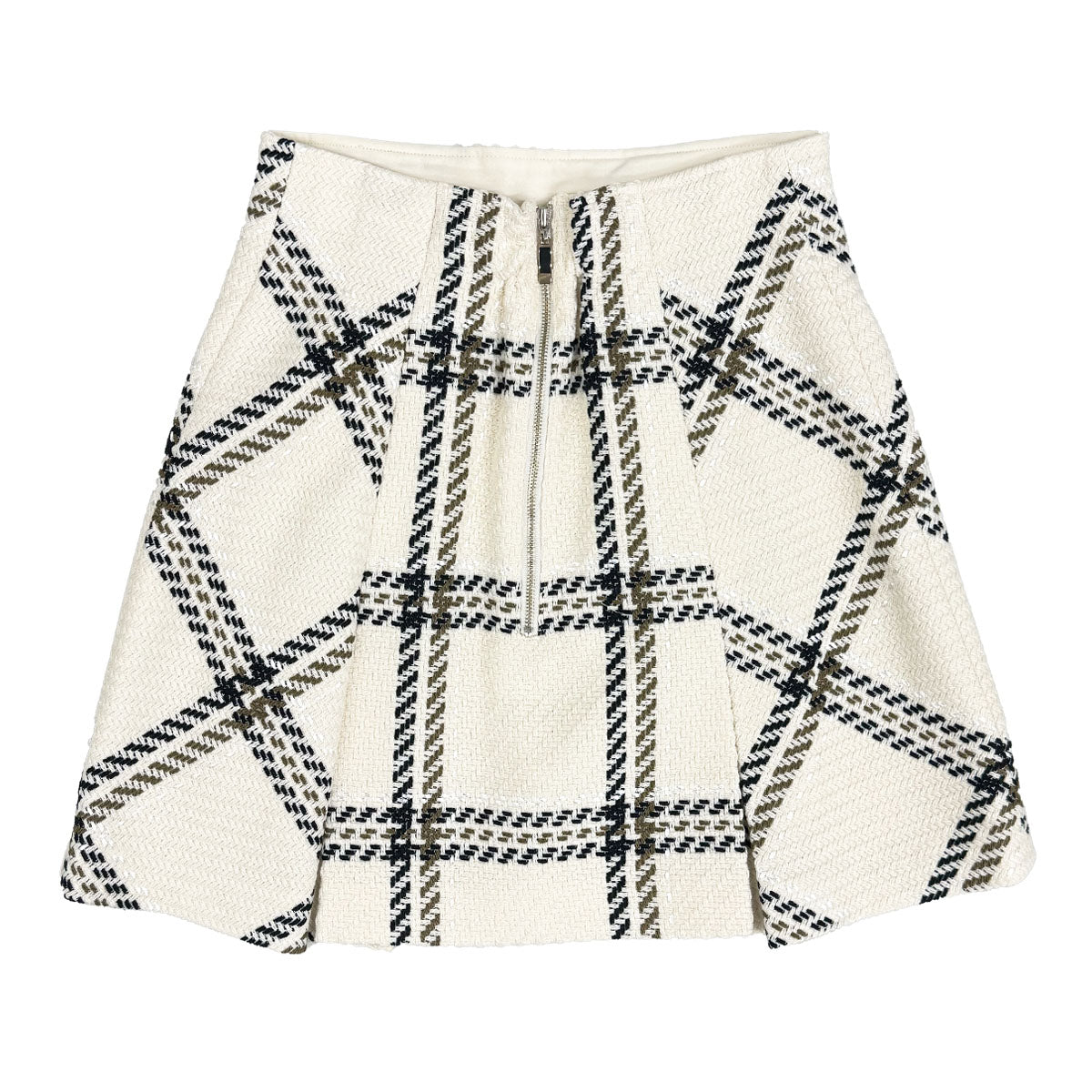 SNIDEL]Susロービングチェックミニスカート/IVORY(SWFS254143) – R&Co.
