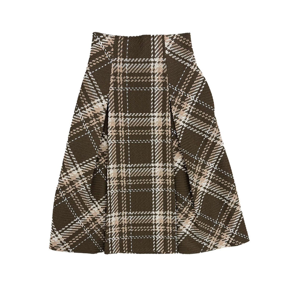 SNIDEL]Susロービングチェックミドルスカート/BROWN(SWFS254144) – R&Co.