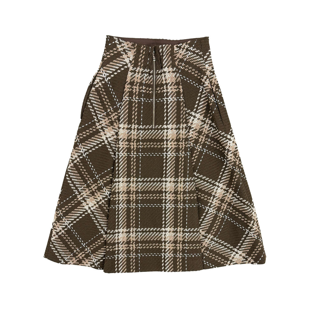 SNIDEL]Susロービングチェックミドルスカート/BROWN(SWFS254144) – R&Co.