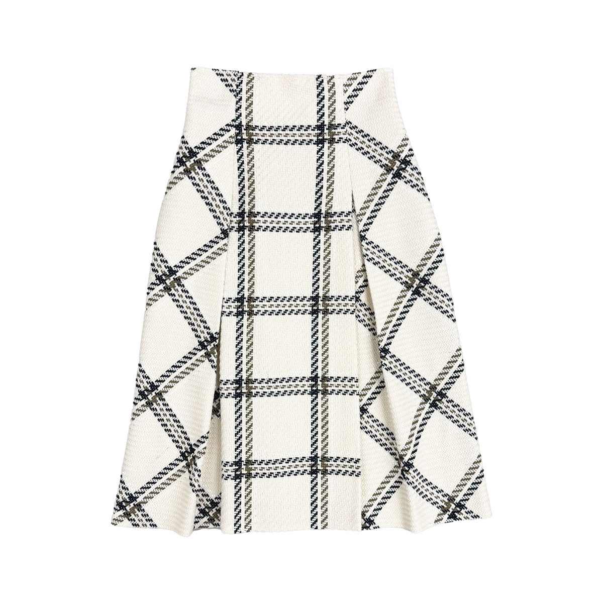 SNIDEL]Susロービングチェックミドルスカート/IVORY(SWFS254144) – R&Co.