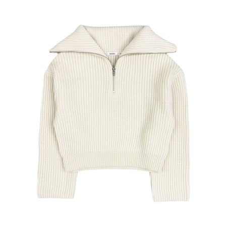 [SNIDEL]ウールハーフジップニットPO/OFF WHITE(SWNT254232)