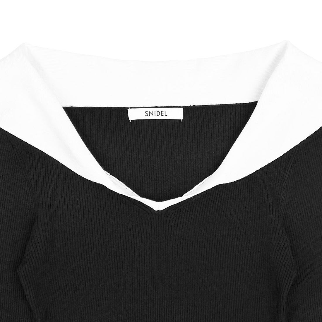 [SNIDEL]オフショル襟ニットプルオーバー/BLACK(SWNT254239)