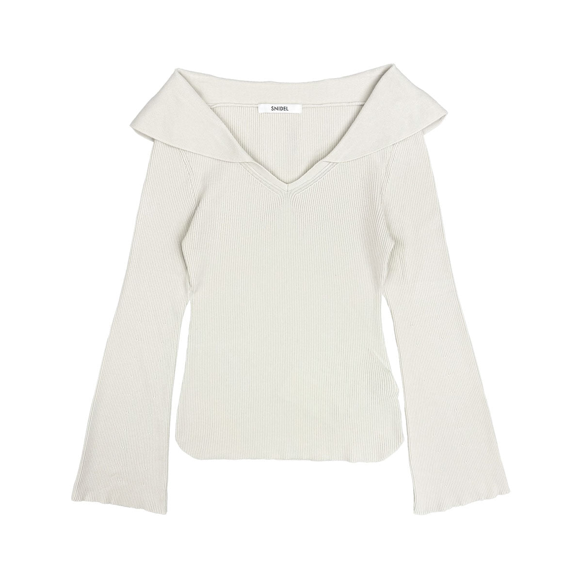 SNIDEL]オフショル襟ニットプルオーバー/IVORY(SWNT254239) – R&Co.
