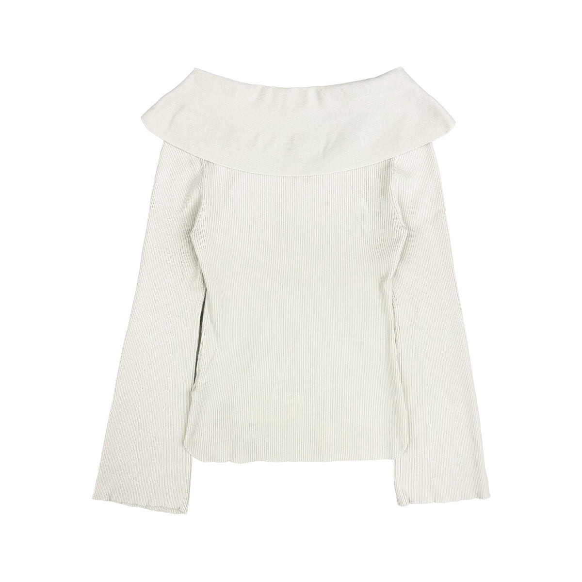 SNIDEL オフショルダー ニット ホワイト SNIDEL（スナイデル） ニット セーター オフショル衿ニットプル