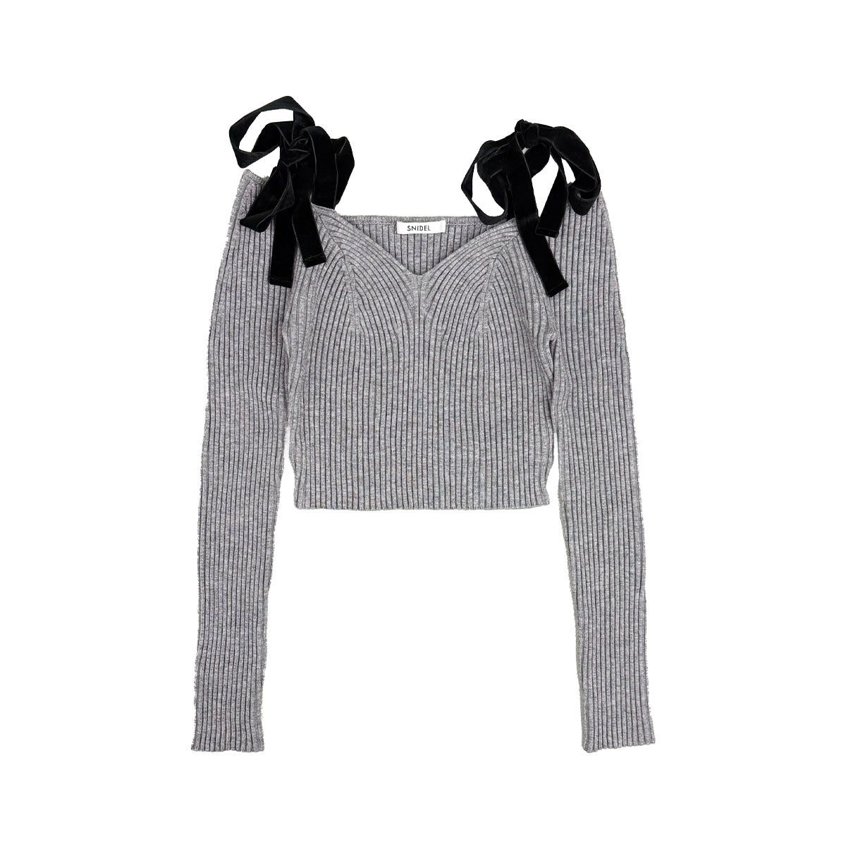 [スナイデル] ショルダーリボンオフショルニットカーデ SWNT254240 ショルダーリボンオフショルニットプルオーバー(ニット