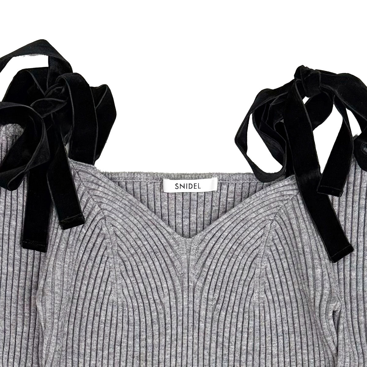 [スナイデル] ショルダーリボンオフショルニットカーデ SWNT254240 ショルダーリボンオフショルニットプルオーバー(ニット)｜トップス