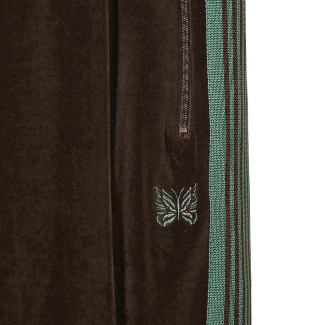 [NEEDLES]Narrow Track Pant - Poly Smooth/BROWN(SX415)