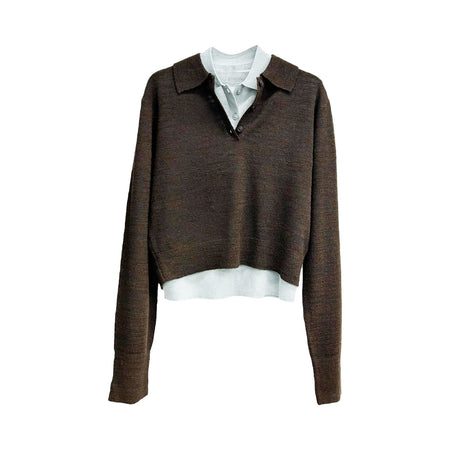 [TODAYFUL]Layered Polo Knit/CHOCOLATE(12520808)