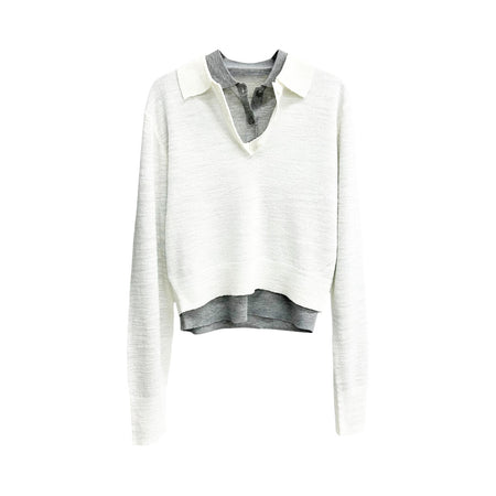 [TODAYFUL]Layered Polo Knit/ECRU(12520808)
