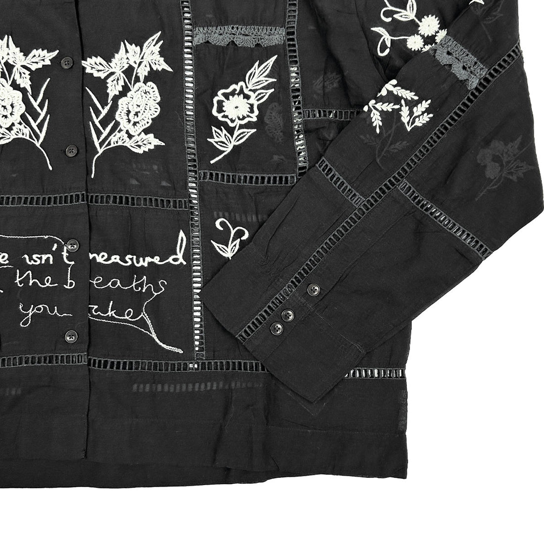 [TODAYFUL]Embroidery Patchwork Shirt/BLACK(12610428)