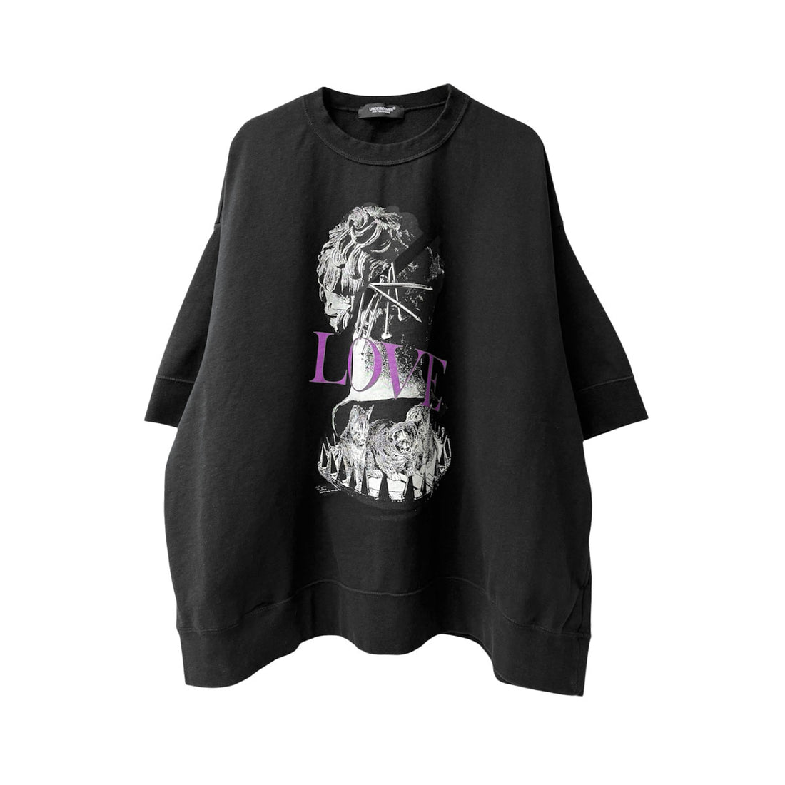 [UNDERCOVER]WOMEN HSWIDESWEAT LOVE/BLACK(UC1F1893-1)