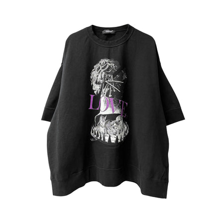 [UNDERCOVER]WOMEN HSWIDESWEAT LOVE/BLACK(UC1F1893-1)