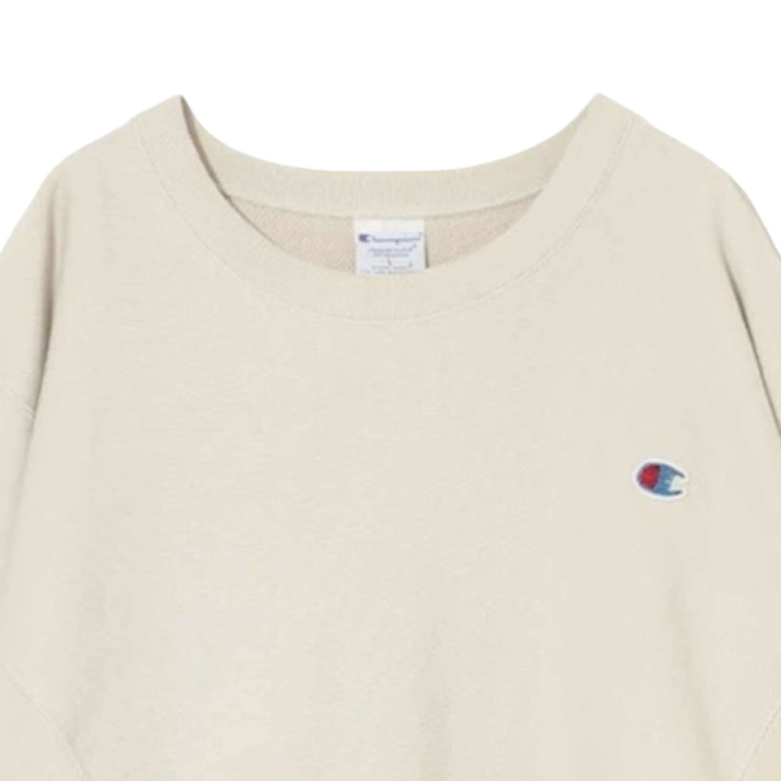 [UNDERCOVER]10oz Champion 裏毛ビーズ刺繍切替長袖PO/LIGHT GREIGE(UC1F4801)