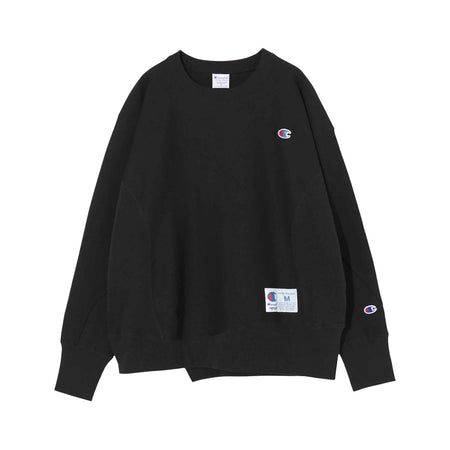 [UNDERCOVER]10oz Champion 裏毛ビーズ刺繍切替長袖PO/BLACK(UC1F4801)